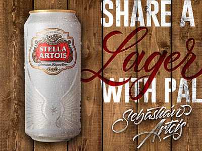 Stella Artois beer lager lettering