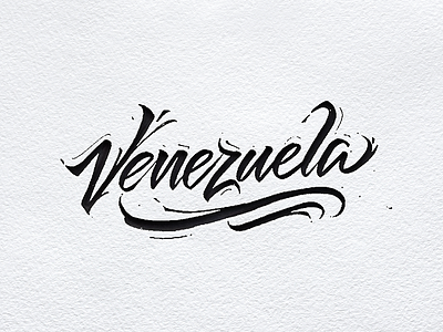 Venezuela country lettering venezuela