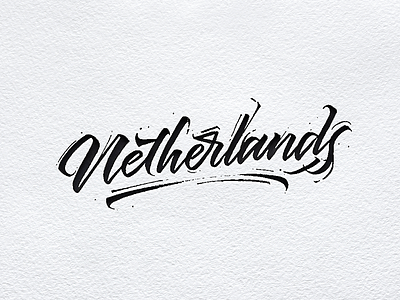 Netherlands calligraphy country lettering type