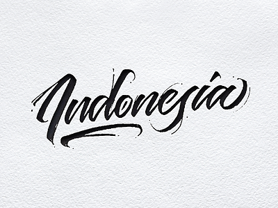 Indonesia country indonesia lettering type