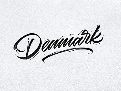Denmark country denmark lettering type