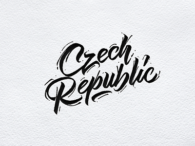 Czech Republic country czechrepublic lettering type