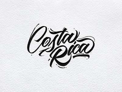 Costa Rica calligraphy costarica country lettering type