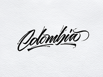 Colombia calligraphy colombia country type