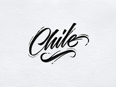 Chile calligraphy chile lettering type