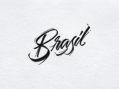 Brasil brasil country lettering type