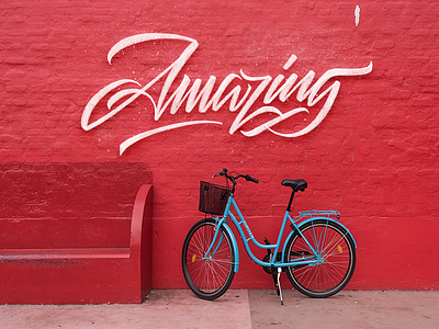 Amazing is create new letters amazing lettering red type