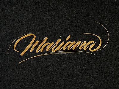 Mariana gold lettering mariana name type