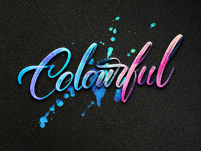 Color calligraphy color lettering type