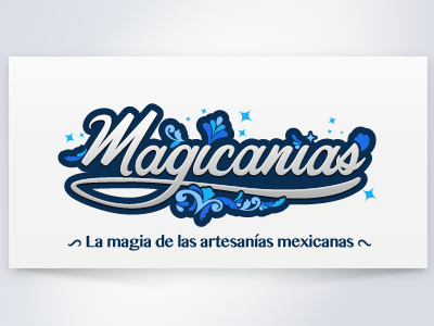 Magicanias blue brand logo magic mexican
