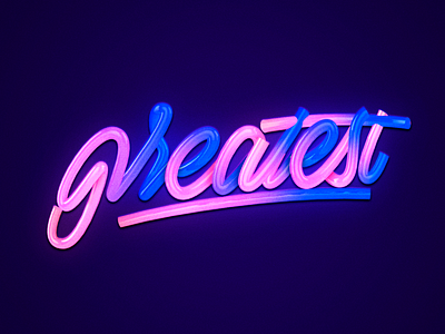 greatest 3d calligraphy cinema4d lettering pink