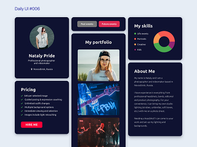 Daily UI  #006 - User Profile