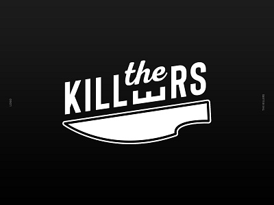 The Killers Logo black branding flat graphic illustration inspiration killer knife logo streetwear typography