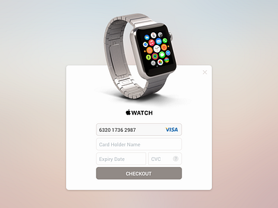iWatch Payment Card apple card checkout fun iwatch payment ui ux