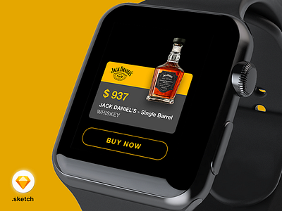 Apple Watch - Jack Daniel's Card app apple watch card freebie jack daniels simple sketch ui ux visual whisky