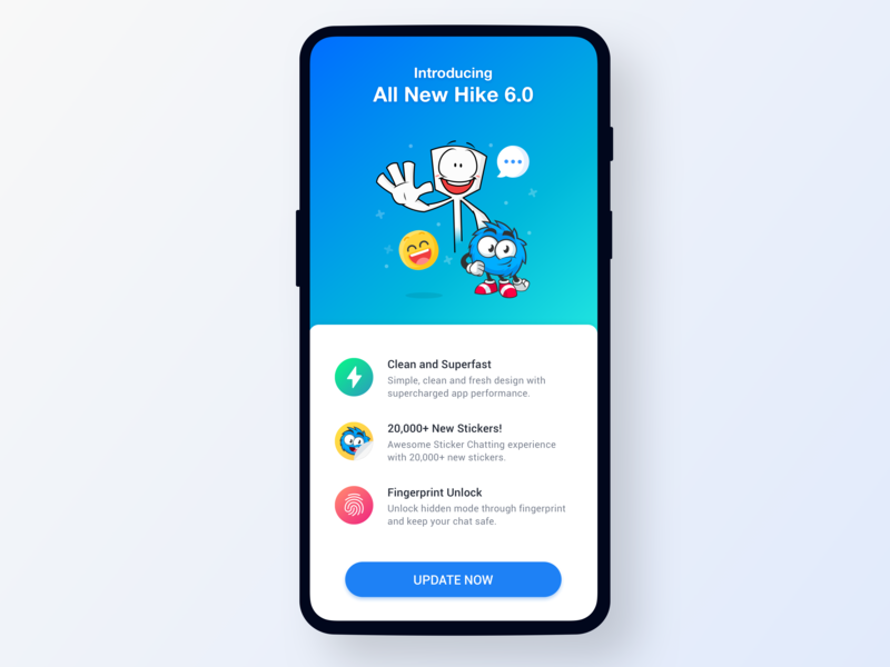 All New Hike 6.0 - Sticker Chat android app branding card chat app design hike illustration indian interaction ios messenger new app sketch sticker ui update upgrade ux visual