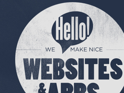 Hello! texture typography web design