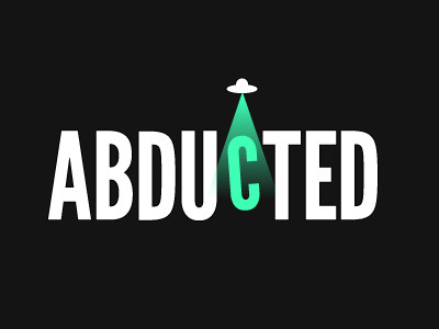 Abducted abducted illustration league gothic logo