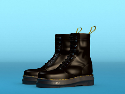 Dr. Martens 3d 3dartist 3dmodel boots c4d c4dart design leather modeling shoe design