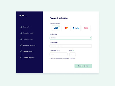 Credit card checkout dailyui002 ui