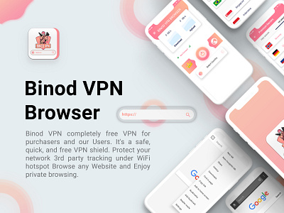 Binod VPN Browser UI || VPN Concept vpn vpn app