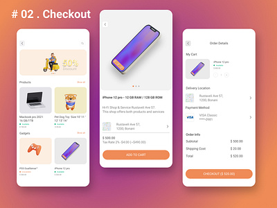 Checkout UI by Mehedi Hasan Rashed on Dribbble