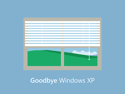 Goodbye Windows XP flat goodbye illustration microsoft window windows xp