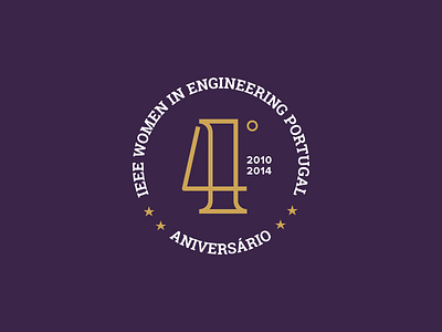 IEEE WiE Portugal Anniversary anniversary branding engineering four fourth identity logo