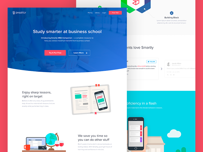 MBA e-Learning Landing Page