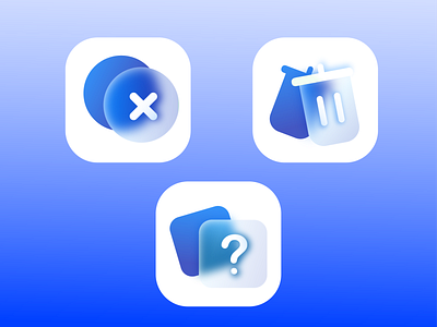 Glassmorphism icons blue for the app glassmorphism icons graphic design icon