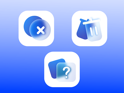 Glassmorphism icons