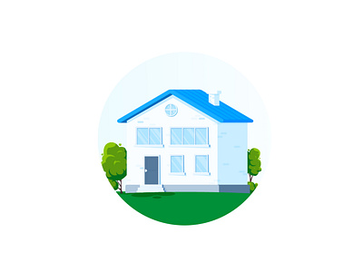 House apartament flat grass home home page house illustration page smart home ui vector
