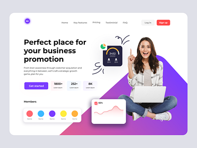 Landing page for business