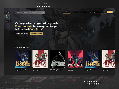 Tournaments Website Landing page figma figma design figmadesign home page home page design home page ui homepage homepage design homepage ui homepagedesign landing landing design landing page landing page design landingpage ui ui ux ui design uidesign uiux