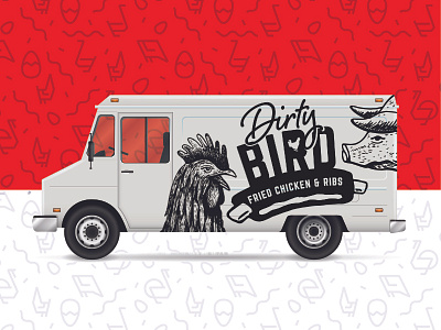 Dirty Bird Fried Chicken & Ribs branding design logo vector