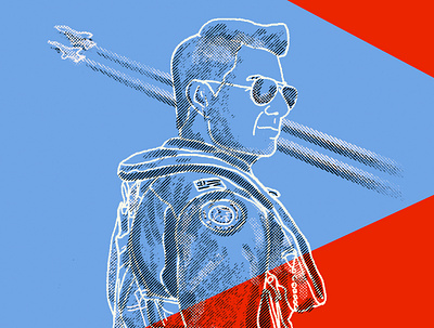 Top Gun design illustration movie poster procreate