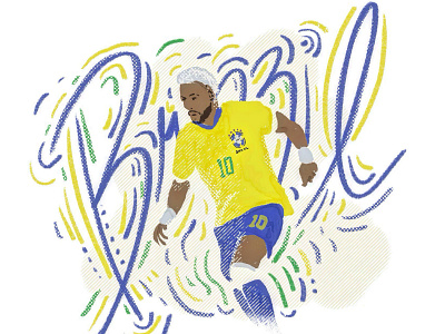 Brazil Soccer 2022 graphic design illustration