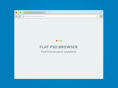 Flat PSD Browser browser chrome download flat freebie minimal psd