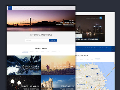 The Weather Channel Redesign gallery homepage map minimal redesign site ui weather weather channel