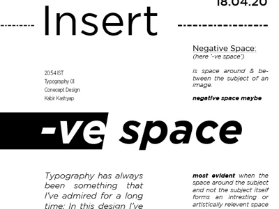 -Ve Space Poster graphic design negative space posters typography