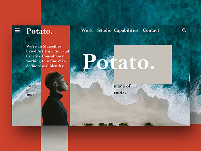"Life's a Potato" agency website artdirection branding concept concept design creative design creativedesign graphic design landing page marseille ui user interface ux webdesign
