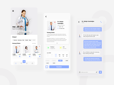 Daily Ui #1 - Consultants App android app app concept app design clean design ios minimal mobile ui white