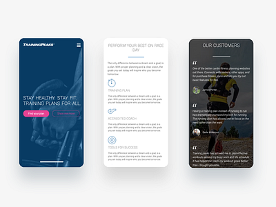 Training Peaks - Mobile App css cyclist design html mobile mobile app mobile ui sketch training ui ui design ui ux uiux ux