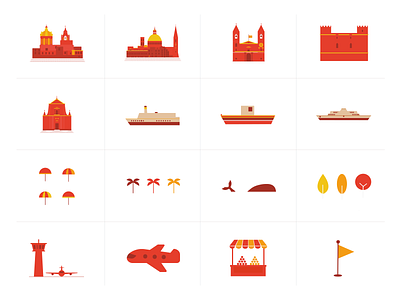 Malta Landmark Illustrations