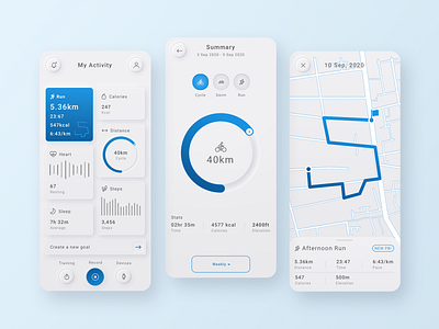 Training App - Neumorphism app app design interface interfaces ios iphone minimalistic neumorphic neumorphism skeumorphic skeumorphism training ui design uiux