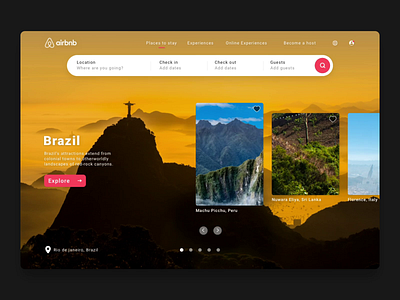 Airbnb Website Design airbnb animation dailyui design elegant graphic design homepage interface landing page minimal principle product design travel ui uiux uiuxdesign ux web webdesign website