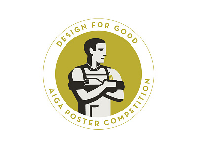 Design For Good - Logo aiga birmingham competition design for good green pencil poster vintage wpa
