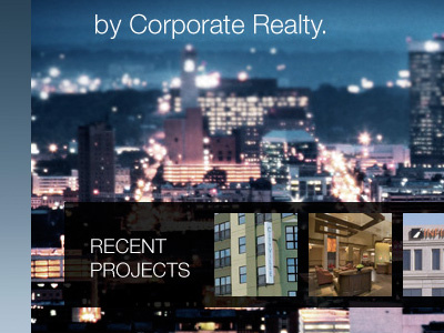 Corporate Realty blue cityscape design minimalist night realty web website