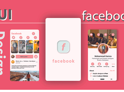 Facebook ui app branding creative desiginspiration design design art facebook figma illustration ui ui design uiux uxui