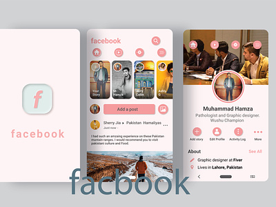 FACEBOOK UI app app design branding creative desiginspiration design design art illustration ui ui design uidesign uiux ux uxui